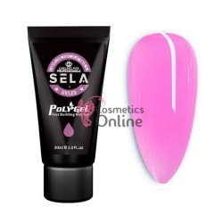 PolyGel UV LED pentru unghii false SELA Profesional de 30ml Cod 008 Roz Transparent